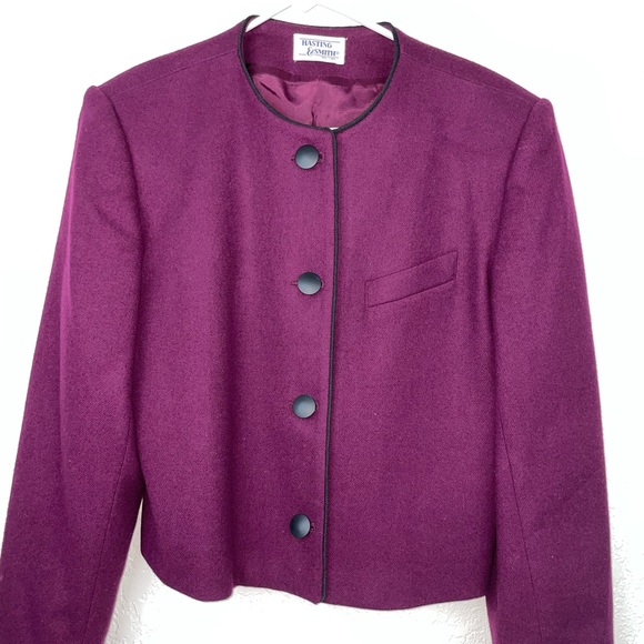 Hasting and smith plum wool coat - Picture 3 of 11